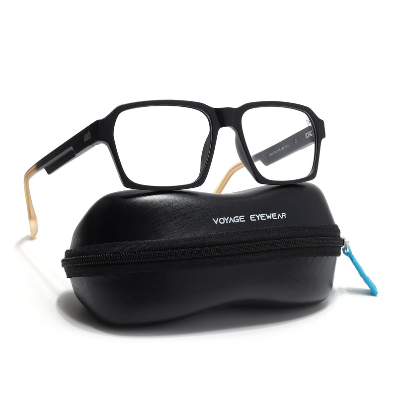 Voyage Visionary Select Matt Black Square Eyeglasses for Men & Women - SLMG6468-C1