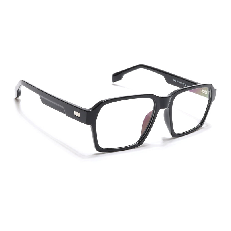 Voyage Visionary Select Shine Black Square Eyeglasses for Men & Women - SLMG6469-C2