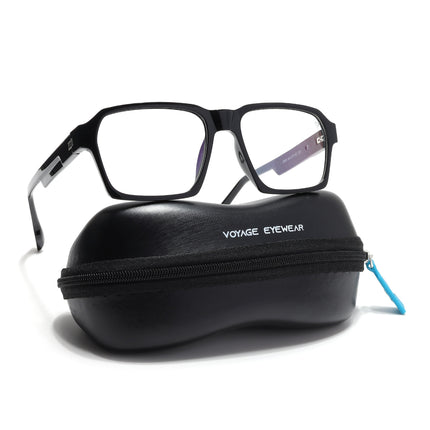Voyage Visionary Select Shine Black Square Eyeglasses for Men & Women - SLMG6469-C2