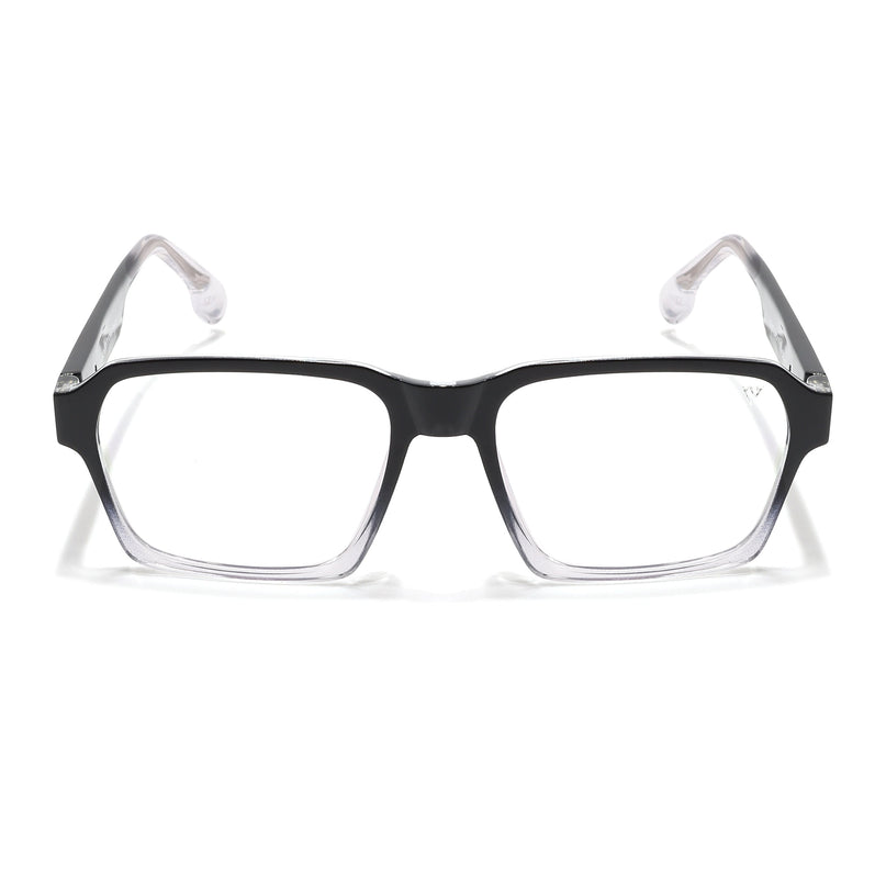 Voyage Visionary Select Black & Transparent Square Eyeglasses for Men & Women - SLMG6471-C4