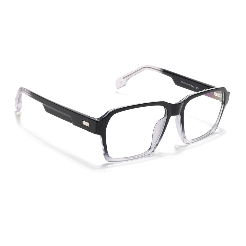 Voyage Visionary Select Black & Transparent Square Eyeglasses for Men & Women - SLMG6471-C4