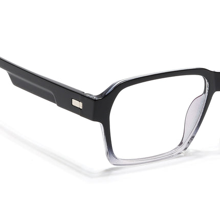 Voyage Visionary Select Black & Transparent Square Eyeglasses for Men & Women - SLMG6471-C4
