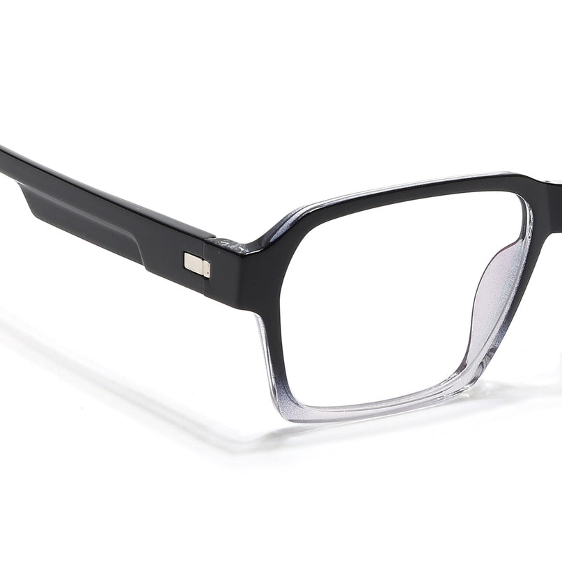 Voyage Visionary Select Black & Transparent Square Eyeglasses for Men & Women - SLMG6471-C4