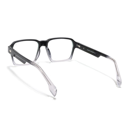 Voyage Visionary Select Black & Transparent Square Eyeglasses for Men & Women - SLMG6471-C4