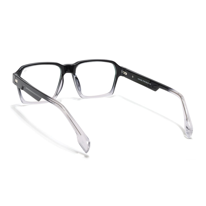 Voyage Visionary Select Black & Transparent Square Eyeglasses for Men & Women - SLMG6471-C4