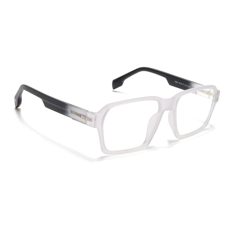 Voyage Visionary Select Matt Transparent Square Eyeglasses for Men & Women - SLMG6472-C5