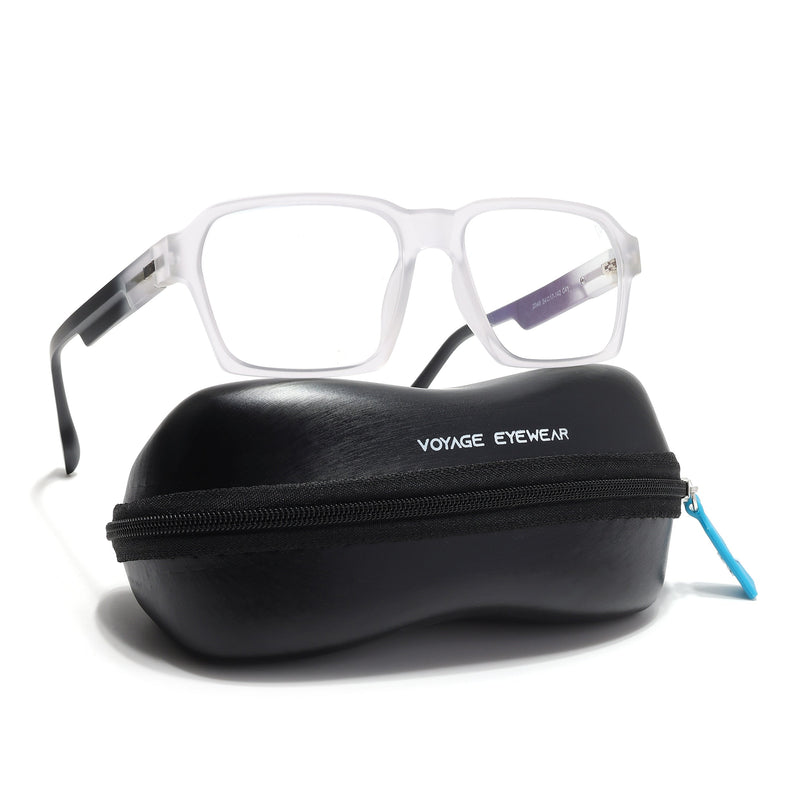 Voyage Visionary Select Matt Transparent Square Eyeglasses for Men & Women - SLMG6472-C5
