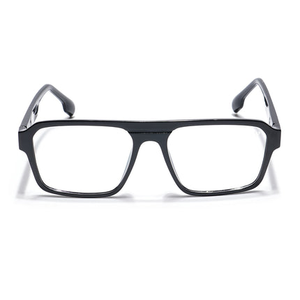 Voyage Visionary Shine Black Square Eyeglasses for Men & Women - SLMG6403-C1