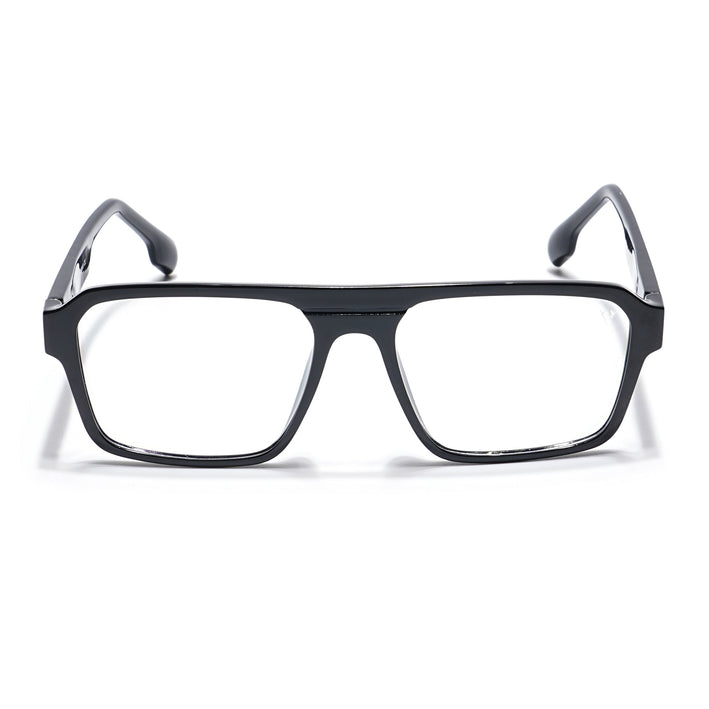 Voyage Visionary Shine Black Square Eyeglasses for Men & Women - SLMG6403-C1