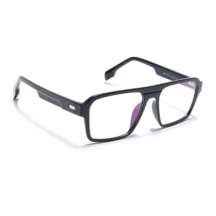 Voyage Visionary Shine Black Square Eyeglasses for Men & Women - SLMG6403-C1