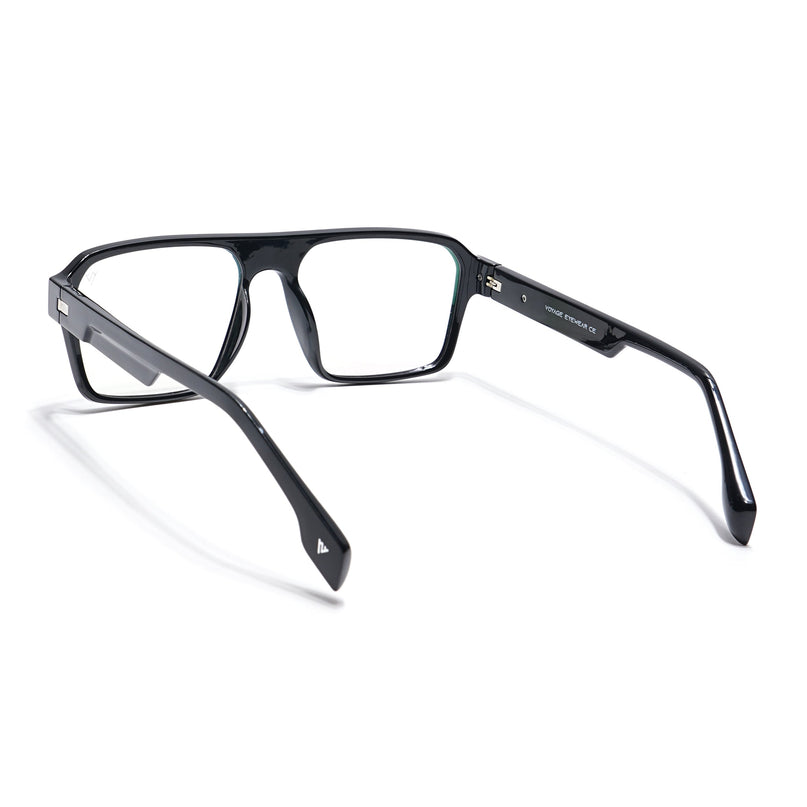 Voyage Visionary Shine Black Square Eyeglasses for Men & Women - SLMG6403-C1