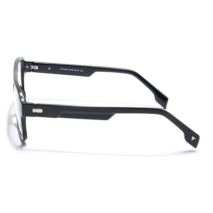 Voyage Visionary Shine Black Square Eyeglasses for Men & Women - SLMG6403-C1