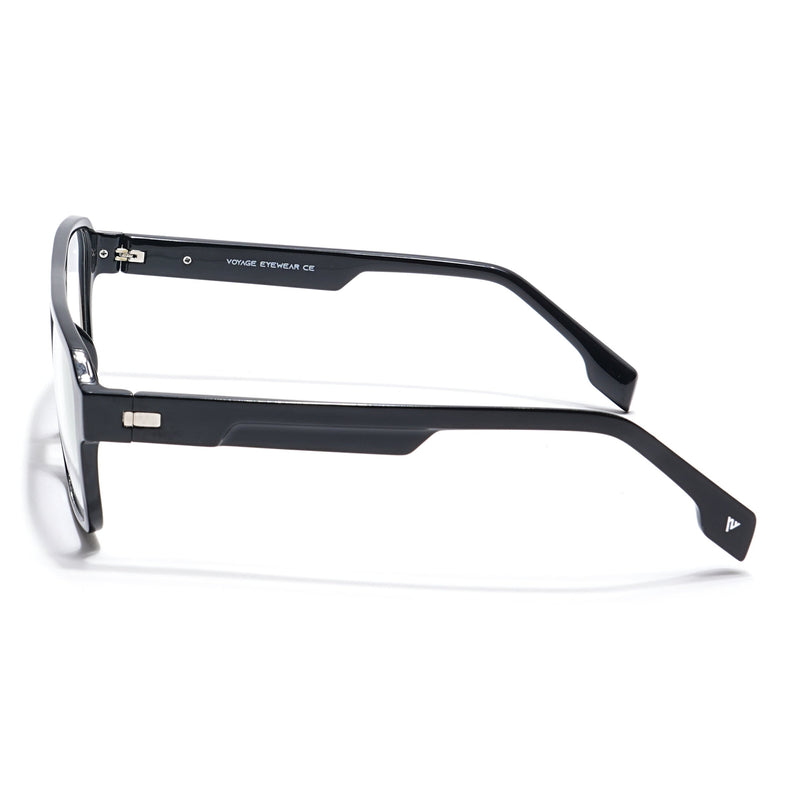 Voyage Visionary Shine Black Square Eyeglasses for Men & Women - SLMG6403-C1