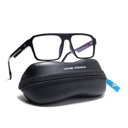 Voyage Visionary Shine Black Square Eyeglasses for Men & Women - SLMG6403-C1