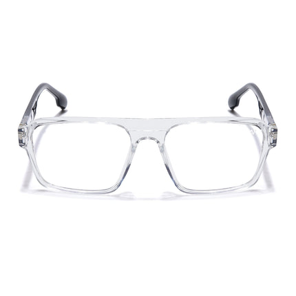 Voyage Visionary Transparent Square Eyeglasses for Men & Women - SLMG6404-C2