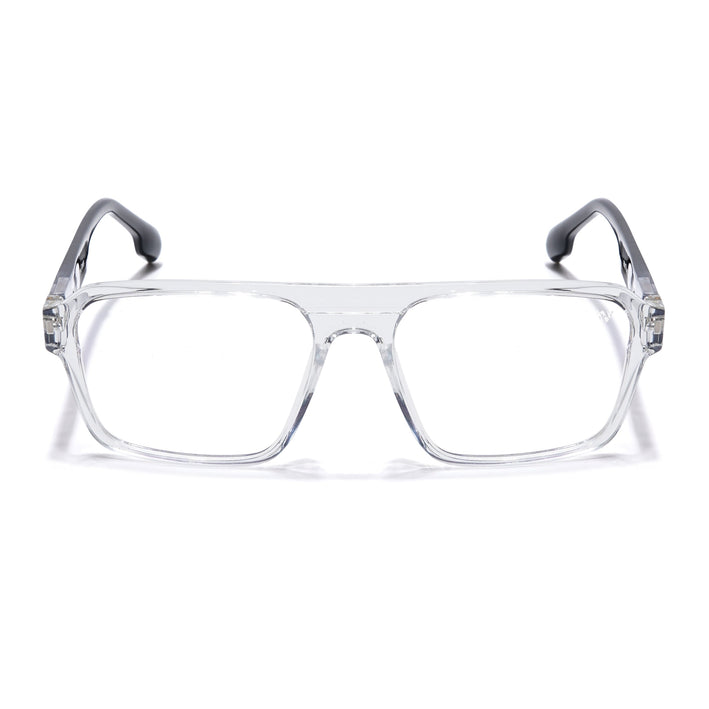Voyage Visionary Transparent Square Eyeglasses for Men & Women - SLMG6404-C2