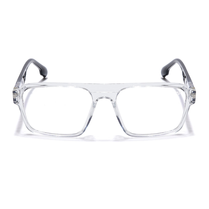 Voyage Visionary Transparent Square Eyeglasses for Men & Women - SLMG6404-C2