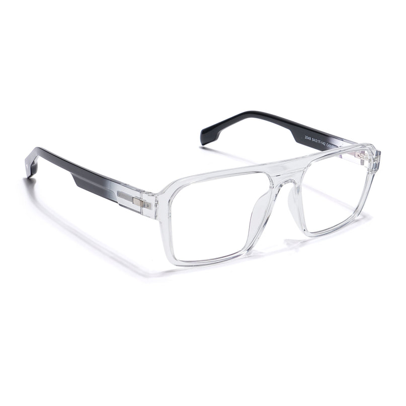 Voyage Visionary Transparent Square Eyeglasses for Men & Women - SLMG6404-C2