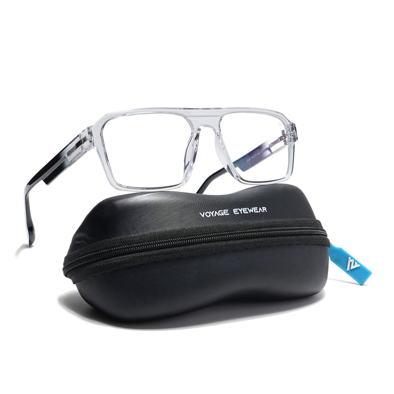 Voyage Visionary Transparent Square Eyeglasses for Men & Women - SLMG6404-C2