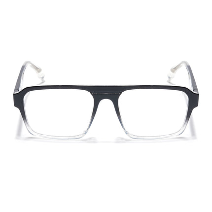 Voyage Visionary Black & Transparent Square Eyeglasses for Men & Women - SLMG6405-C3