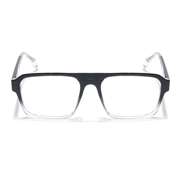 Voyage Visionary Black & Transparent Square Eyeglasses for Men & Women - SLMG6405-C3