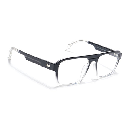 Voyage Visionary Black & Transparent Square Eyeglasses for Men & Women - SLMG6405-C3