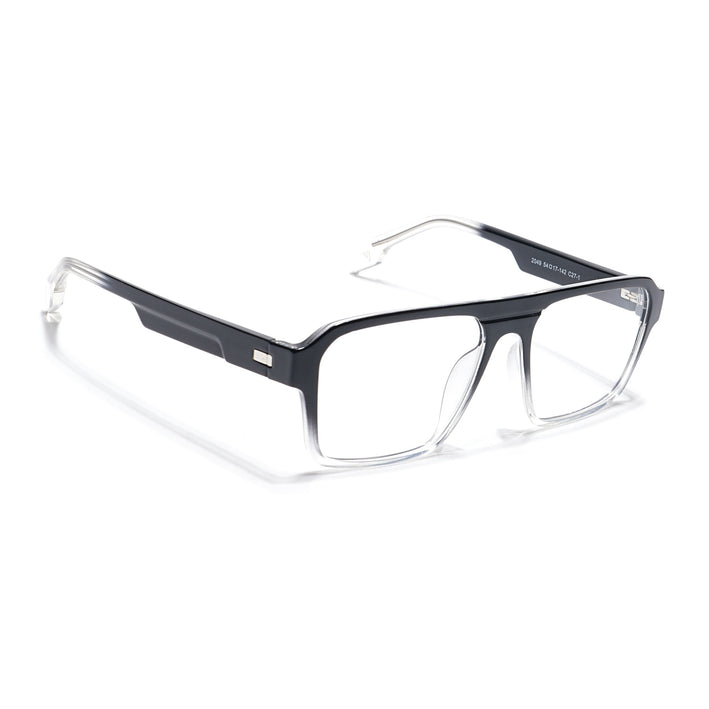 Voyage Visionary Black & Transparent Square Eyeglasses for Men & Women - SLMG6405-C3
