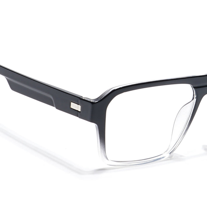 Voyage Visionary Black & Transparent Square Eyeglasses for Men & Women - SLMG6405-C3