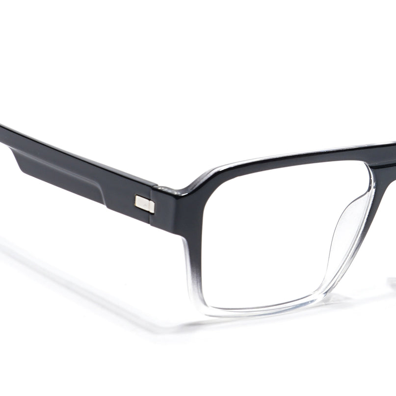 Voyage Visionary Black & Transparent Square Eyeglasses for Men & Women - SLMG6405-C3