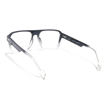 Voyage Visionary Black & Transparent Square Eyeglasses for Men & Women - SLMG6405-C3