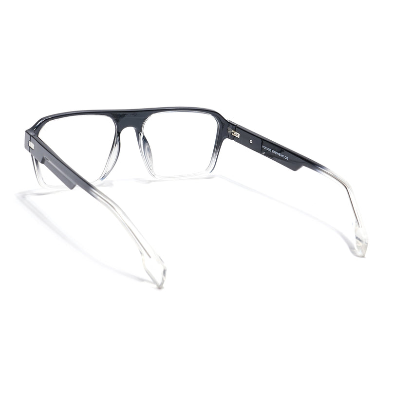 Voyage Visionary Black & Transparent Square Eyeglasses for Men & Women - SLMG6405-C3