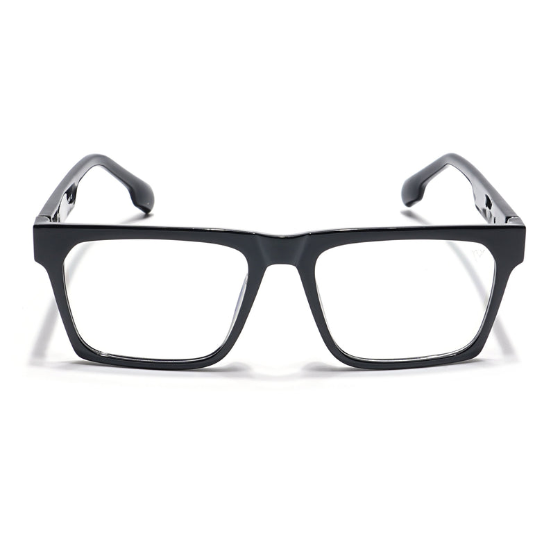 Voyage Visionary Shine Black Square Eyeglasses for Men & Women - SLMG6406-C1