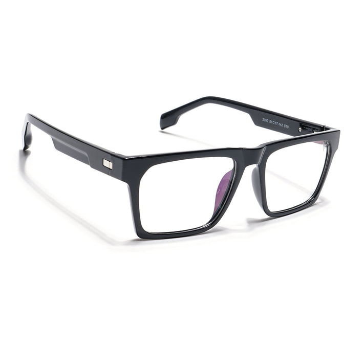 Voyage Visionary Shine Black Square Eyeglasses for Men & Women - SLMG6406-C1