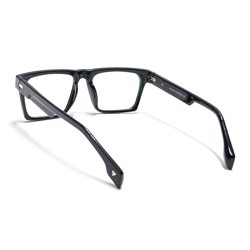 Voyage Visionary Shine Black Square Eyeglasses for Men & Women - SLMG6406-C1
