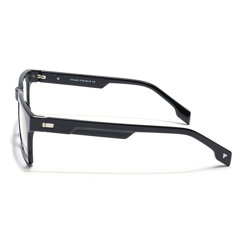 Voyage Visionary Shine Black Square Eyeglasses for Men & Women - SLMG6406-C1