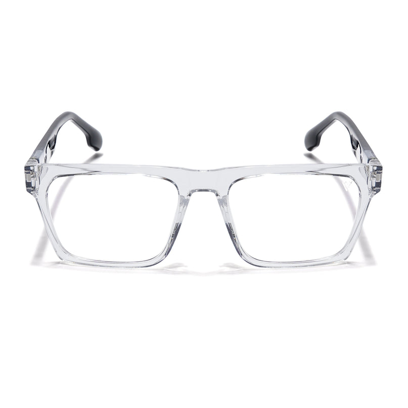 Voyage Visionary Transparent Square Eyeglasses for Men & Women - SLMG6407-C2