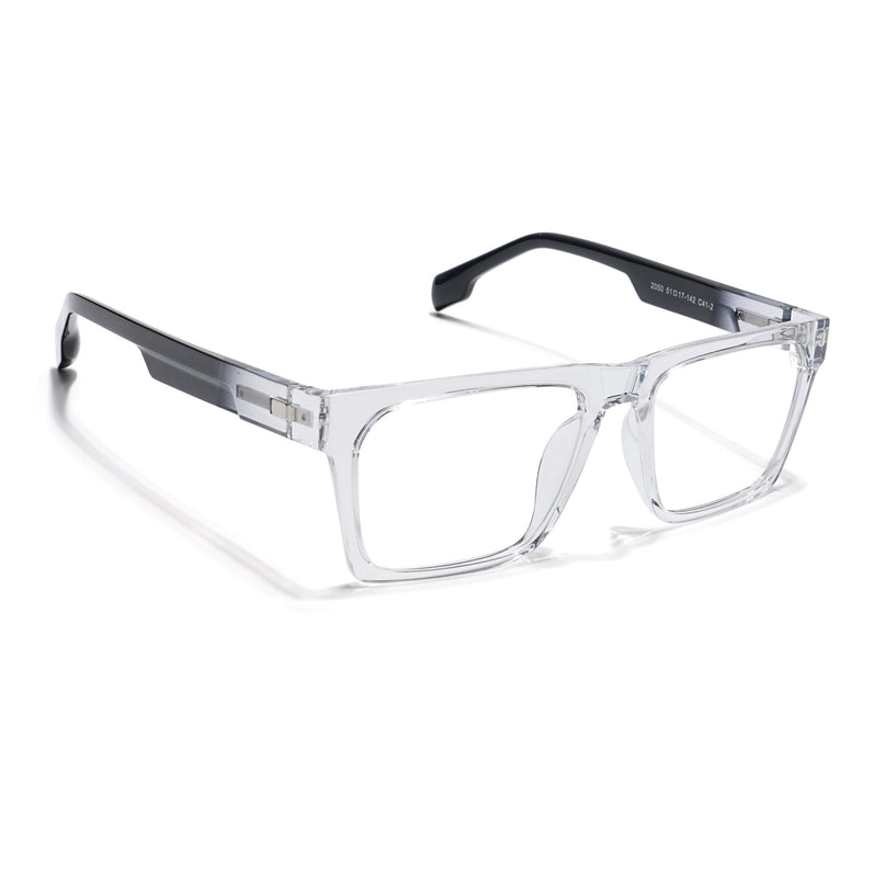 Voyage Visionary Transparent Square Eyeglasses for Men & Women - SLMG6407-C2