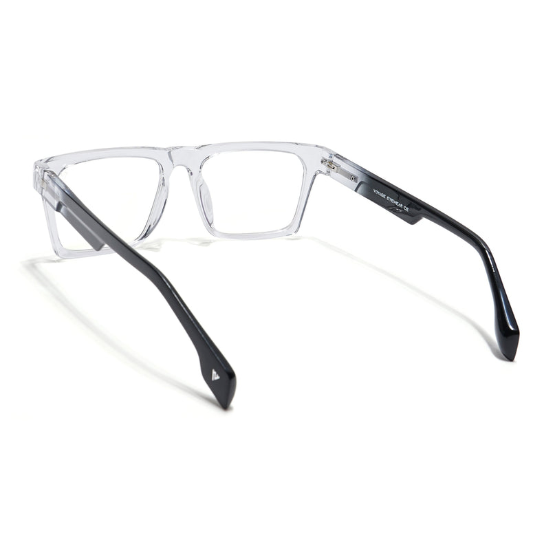 Voyage Visionary Transparent Square Eyeglasses for Men & Women - SLMG6407-C2