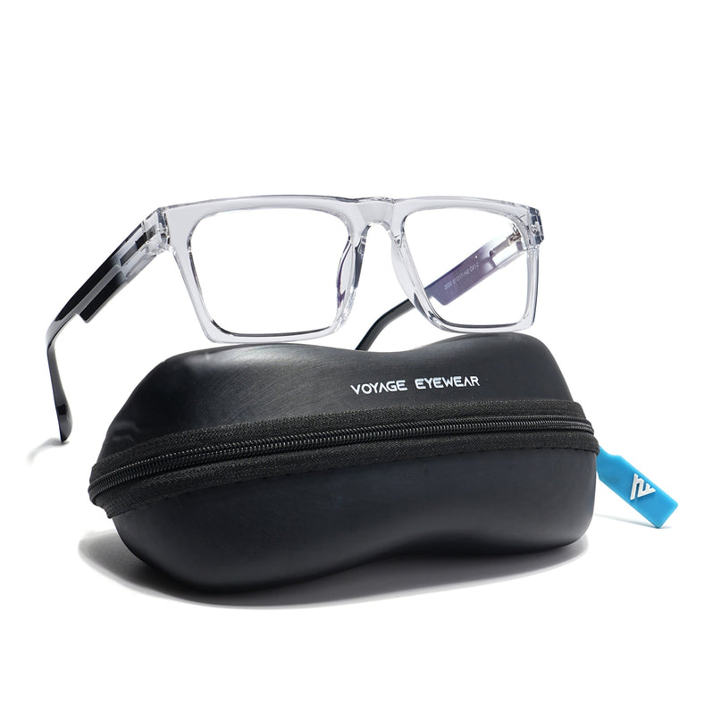 Voyage Visionary Transparent Square Eyeglasses for Men & Women - SLMG6407-C2