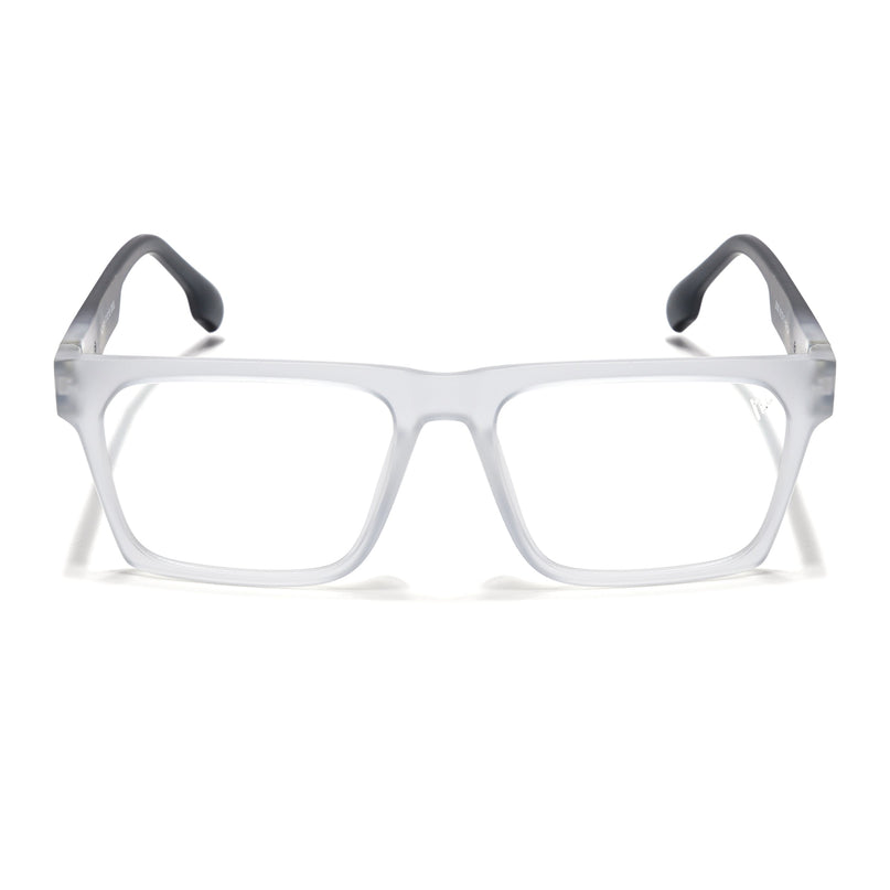 Voyage Visionary Matt Transparent Square Eyeglasses for Men & Women - SLMG6408-C3