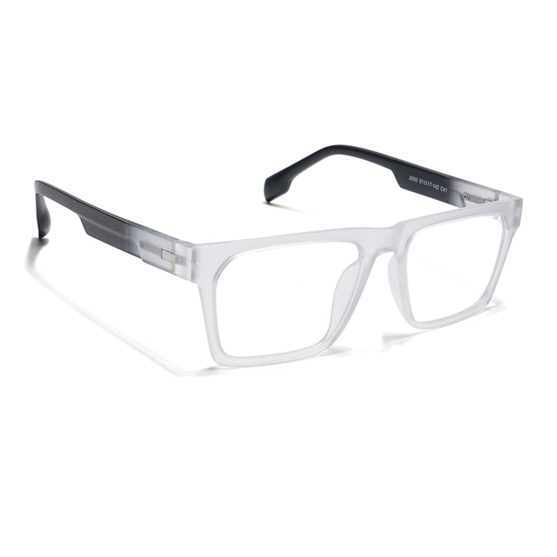 Voyage Visionary Matt Transparent Square Eyeglasses for Men & Women - SLMG6408-C3