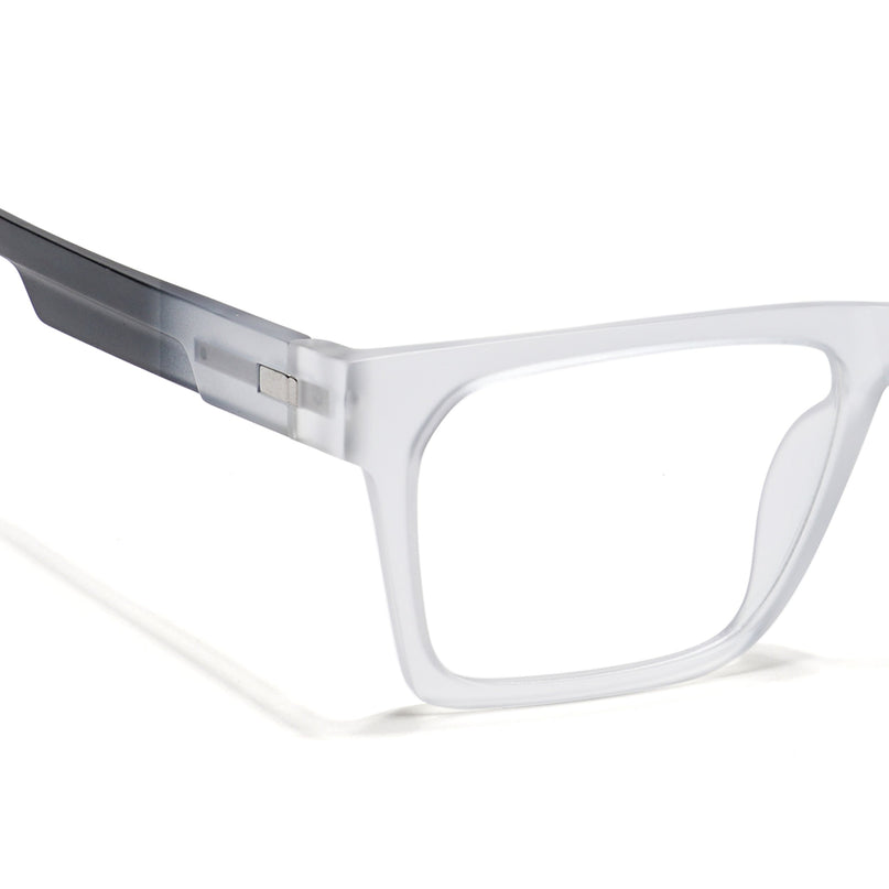 Voyage Visionary Matt Transparent Square Eyeglasses for Men & Women - SLMG6408-C3