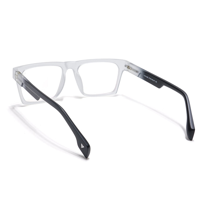 Voyage Visionary Matt Transparent Square Eyeglasses for Men & Women - SLMG6408-C3