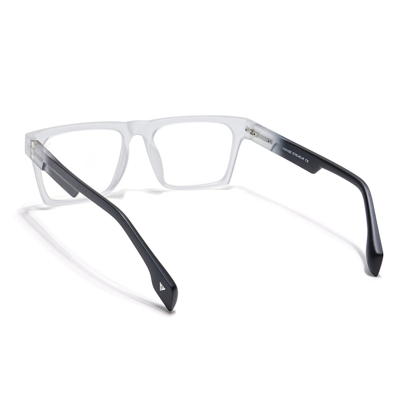 Voyage Visionary Matt Transparent Square Eyeglasses for Men & Women - SLMG6408-C3