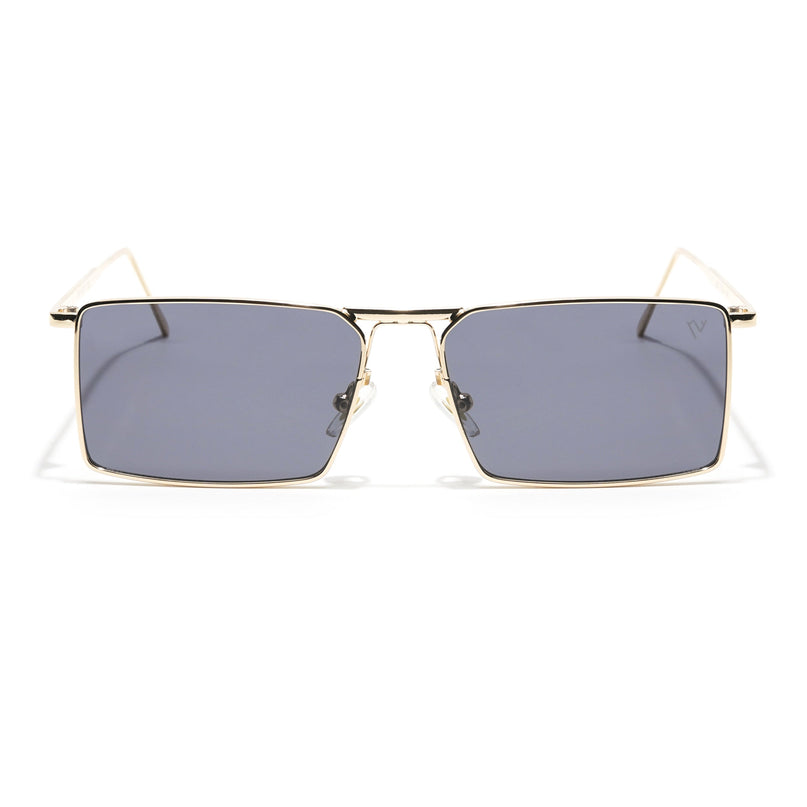 Golden Digger | Black Gold Rectangular Sunglasses - MG3572