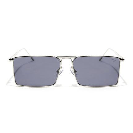 Silver Digger | Black & Silver Rectangular Sunglasses - MG3573