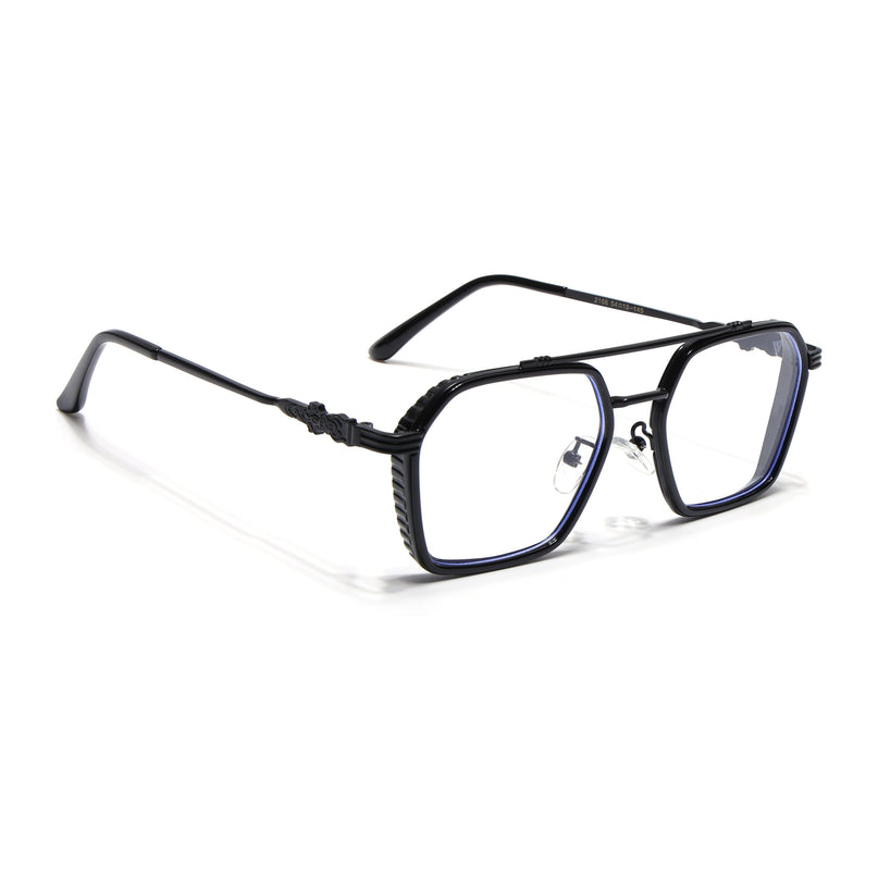 Voyage Black Wayfarer Eyeglasses for Men & Women - MG5260-C1