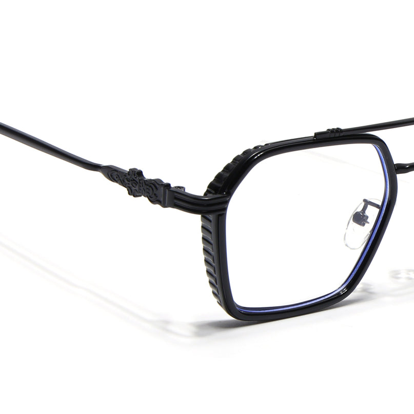 Voyage Black Wayfarer Eyeglasses for Men & Women - MG5260-C1