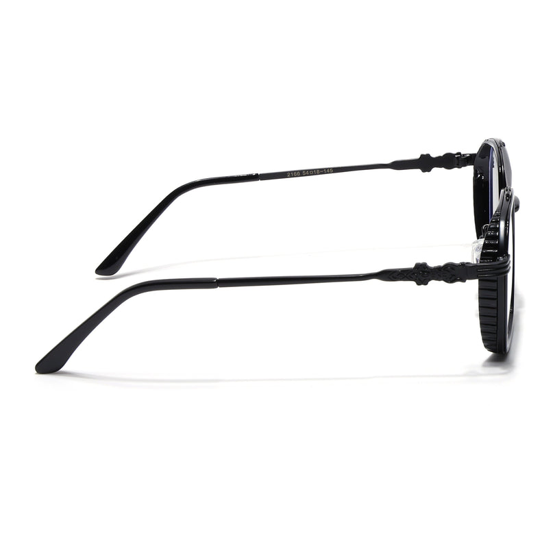 Voyage Black Wayfarer Eyeglasses for Men & Women - MG5260-C1
