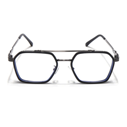 Voyage Black & Grey Wayfarer Eyeglasses for Men & Women - MG5262-C3